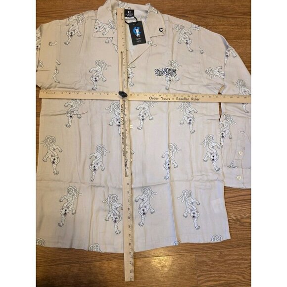 RIPNDIP X Clottee By Clot Dress Shirt Mens Sz XL Long Sleeve Button Up Beige NWT - Picture 8 of 16